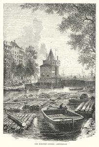 La tour des pleureuses, Amsterdam (gravure) - English School