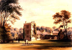 La tour ouest, maison Cotehele, c.1830-40 - English School