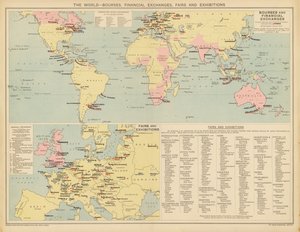 Le Monde, bourses, échanges financiers, foires et expositions - English School