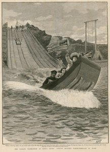 Le Spectacle Aquatique du Monde à Earls Court, Londres; Toboggan aquatique du Capitaine Boyton en action - English School