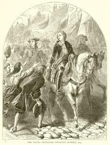Le jeune prétendant entrant à Dundee, 1715 - English School