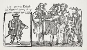 Le jeune chevalier qui a épousé la jolie Betty, illustration de Chap-books du XVIIIe siècle par John Ashton, pub. 1882 - English School