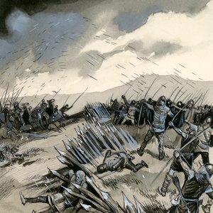 La bataille de Crécy, où les archers anglais ont détruit la cavalerie française