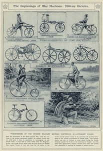 Les débuts des machines de guerre, vélos militaires, précurseurs du vélo militaire moderne, étapes évolutives continues - English School