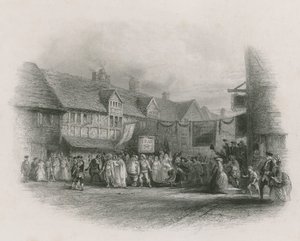 Le lieu de naissance de Shakespeare avec la procession du Jubilé de Garrick