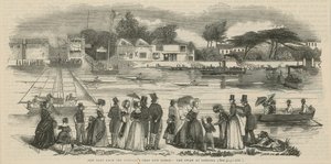 La course de bateaux pour le manteau et l