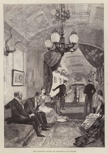 La piste de bowling à Sandringham House, Norfolk (lithographie) - English School