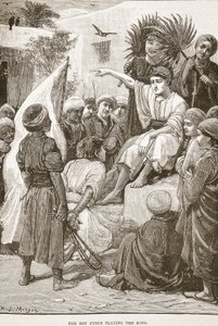 Le jeune Cyrus jouant au roi - English School