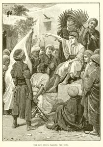 Le jeune Cyrus jouant au roi - English School