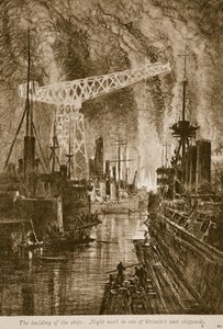 La construction des navires : travail de nuit dans l