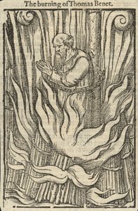 Le bûcher de Thomas Benet (gravure) - English School