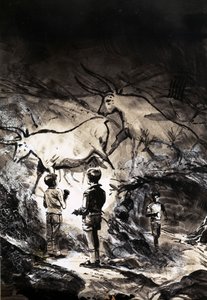 Les peintures rupestres de Lascaux près de Montignac en France - English School