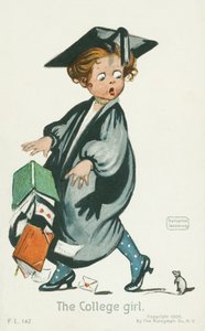 La collégienne (lithographie couleur)