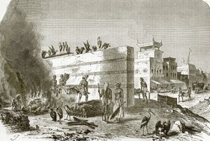 Le ghat de crémation à Calcutta