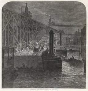 La démolition du pont de Blackfriars - English School
