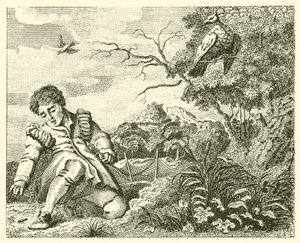 La colombe et la fourmi (gravure) - English School