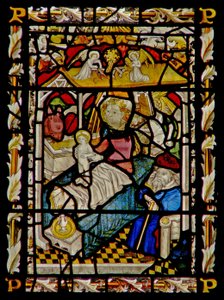 La fenêtre est représentant la Nativité - English School