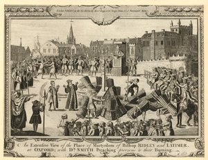 La vue étendue du lieu de martyre de l