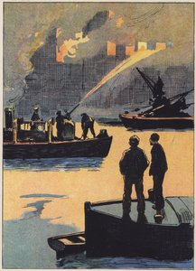 Les pompiers au travail sur la rivière - English School