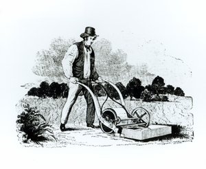 La première tondeuse à gazon