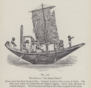 Le premier ou le bateau Maatit (lithographie) - English School