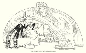 Le grand vizir faisant frire les poissons - English School