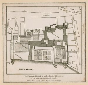 Le plan du terrain de la maison et des jardins d