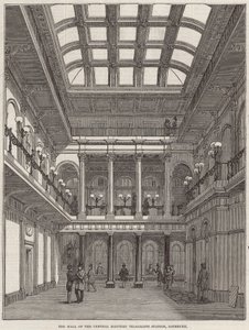 Le hall de la station centrale de télégraphe électrique, Lothbury - English School