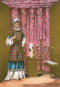 Le grand prêtre, avec son éphod et son pectoral, dans le lieu saint - English School
