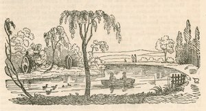 Le lac à Hornsey Wood House, Londres - English School