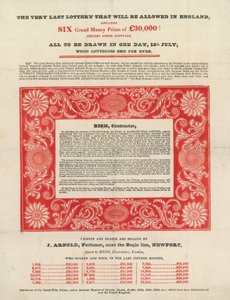 La dernière loterie en Angleterre