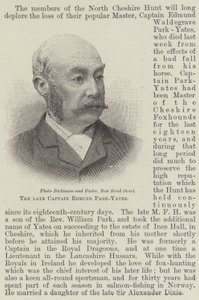 Feu le capitaine Edmund Park-Yates (gravure) - English School