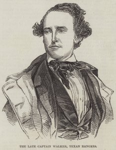 Feu le capitaine Walker, Rangers texans (gravure) - English School