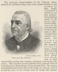 Le défunt Dr Charcot (gravure) - English School
