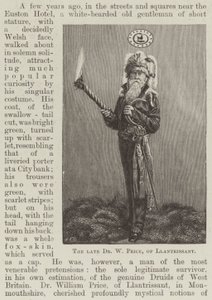 Le défunt Dr W Price, de Llantrissant (gravure) - English School