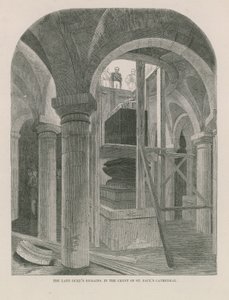 Les restes du défunt duc dans la crypte de la cathédrale Saint-Paul - English School