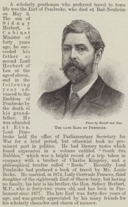 Feu le comte de Pembroke (gravure) - English School