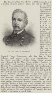 Le défunt général Beauregard (gravure) - English School
