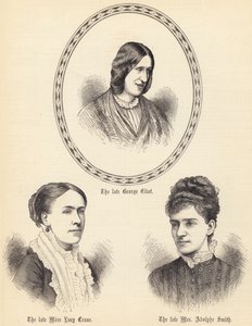 Feu George Eliot, feu Miss Lucy Crane, feu Mrs Adolphe Smith (gravure) - English School