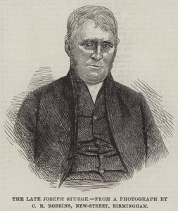 Le défunt Joseph Sturge (gravure) - English School
