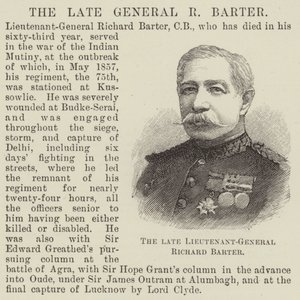 Feu le lieutenant-général Richard Barter (gravure) - English School
