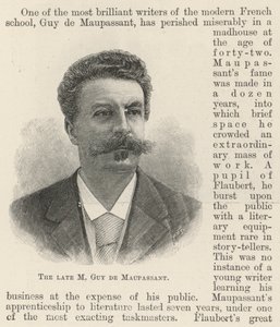 Le défunt M Guy de Maupassant (gravure)
