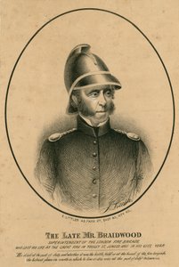 Le défunt M. Braidwood, surintendant de la brigade des pompiers de Londres - English School