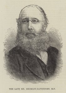 Le défunt M. Bromley-Davenport, MP (gravure) - English School