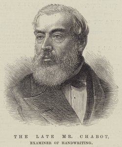 Feu M. Chabot, expert en écriture manuscrite (gravure) - English School