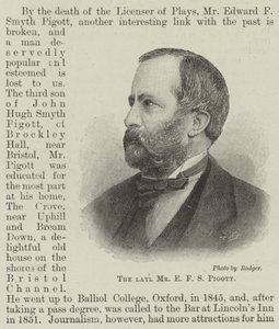 Feu M. E F S Pigott (gravure) - English School