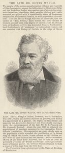 Le défunt M. Edwin Waugh, le poète du Lancashire - English School