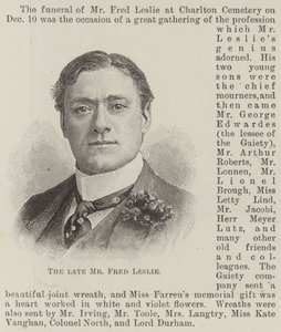 Le défunt M. Fred Leslie (gravure)