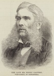 Feu M. Henry Calvert, vice-consul à Alexandrie (gravure) - English School