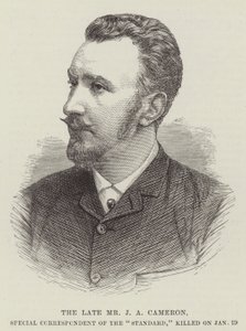 Feu M. J A Cameron, correspondant spécial du "Standard", tué le 19 janvier (gravure) - English School